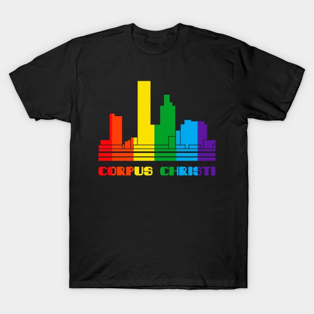 Corpus Christi Pride Shirt Corpus Christi LGBT Gift LGBTQ Supporter Tee Pride Month Rainbow Pride Parade T-Shirt by NickDezArts